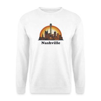 Nashville Skyline - Unisex Pullover - Weiß - Vorne - Alina (178cm) & Michal (187cm)