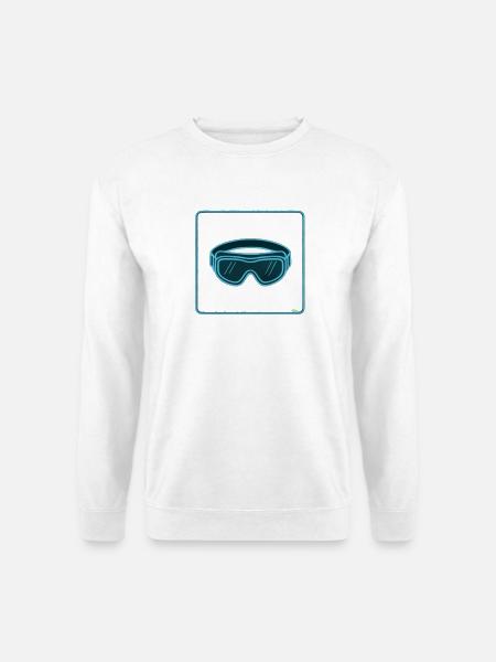 Neonleuchtende Schutzbrille - Unisex Pullover - Weiß