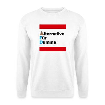 KEINE ALTERNATIVE FÜR DEUTSCHLAND, AFD VERHINDERN - Unisex Pullover - Weiß - Vorne - Alina (178cm) & Michal (187cm)