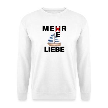 MEERLIEBE, MEER, URLAUB, FERNWEH, SONNE, URLAUB - Unisex Pullover - Weiß - Vorne - Alina (178cm) & Michal (187cm)