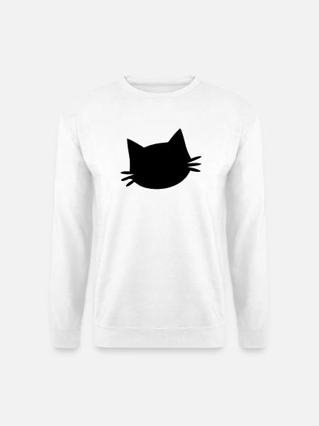 Katzenkopf Silhouette Icon - Unisex Pullover - Weiß