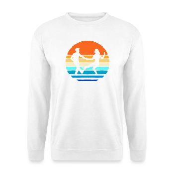 Swing Swing-Musik - Unisex Pullover - Weiß - Vorne - Alina (178cm) & Michal (187cm)