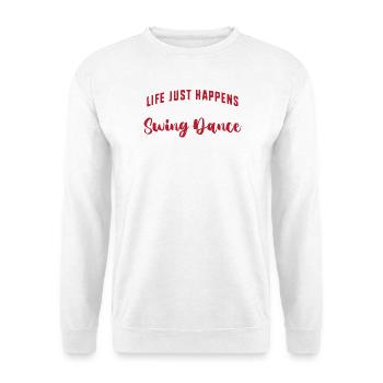 Swing Swing-Musik - Unisex Pullover - Weiß - Vorne - Alina (178cm) & Michal (187cm)