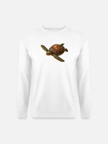 Kunst der Holzmaserungsschildkröten - Unisex Pullover - Weiß
