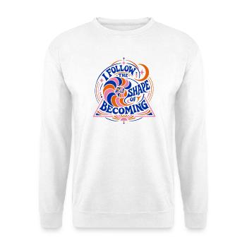 Follow the Shape of Becoming - Unisex Pullover - Weiß - Vorne - Alina (178cm) & Michal (187cm)