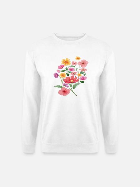 Blütenpracht Flora - Unisex Pullover - Weiß