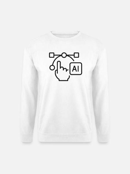 KI-Designlinien-Symbol - Unisex Pullover - Weiß