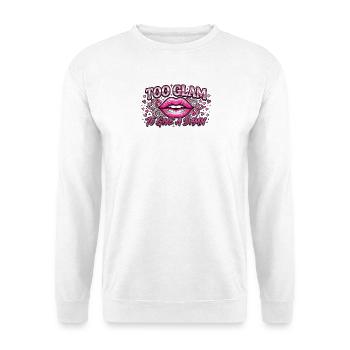 Zu glamourös, um sich um Y2K zu kümmern - Unisex Pullover - Weiß - Vorne - Alina (178cm) & Michal (187cm)