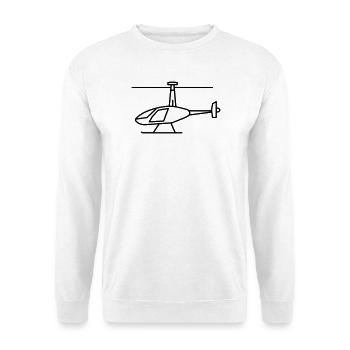 Gyrokopter - Unisex Pullover - Weiß - Vorne - Alina (178cm) & Michal (187cm)