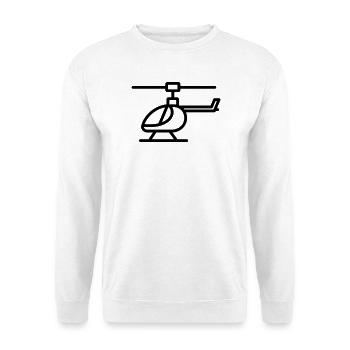 Gyrokopter - Unisex Pullover - Weiß - Vorne - Alina (178cm) & Michal (187cm)