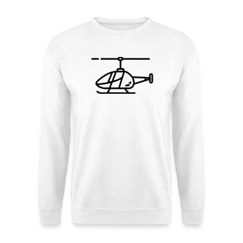 Gyrokopter - Unisex Pullover - Weiß - Vorne - Alina (178cm) & Michal (187cm)