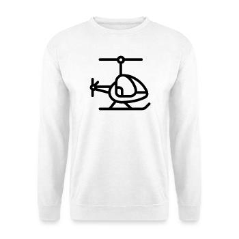 Gyrokopter - Unisex Pullover - Weiß - Vorne - Alina (178cm) & Michal (187cm)