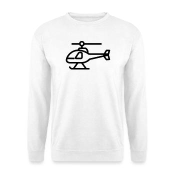 Gyrokopter - Unisex Pullover - Weiß - Vorne - Alina (178cm) & Michal (187cm)