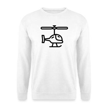 Gyrokopter - Unisex Pullover - Weiß - Vorne - Alina (178cm) & Michal (187cm)