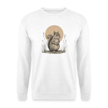 Eichhörnchen - Unisex Pullover - Weiß - Vorne - Alina (178cm) & Michal (187cm)