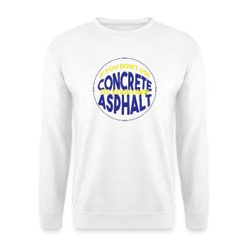 Beton Betonfertiger Betonmischer - Unisex Pullover - Weiß - Vorne - Alina (178cm) & Michal (187cm)