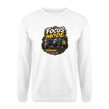 Focus Mode - Unisex Pullover - Weiß - Vorne - Alina (178cm) & Michal (187cm)