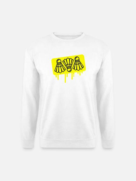 Badminton Federball Bunt - Unisex Pullover - Weiß