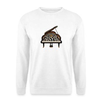 Labyrinth Klaviermusikkunst - Unisex Pullover - Weiß - Vorne - Alina (178cm) & Michal (187cm)