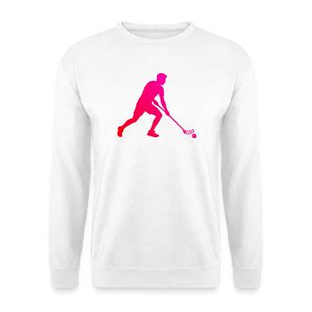 Die Floorballspieler und Floorball passen zusammen - Unisex Pullover - Weiß - Vorne - Alina (178cm) & Michal (187cm)