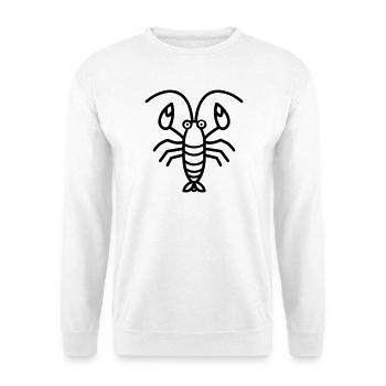 Garnele - Unisex Pullover - Weiß - Vorne - Alina (178cm) & Michal (187cm)