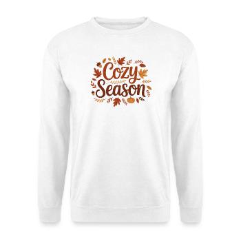 Gemütliche Saison - Unisex Pullover - Weiß - Vorne - Alina (178cm) & Michal (187cm)