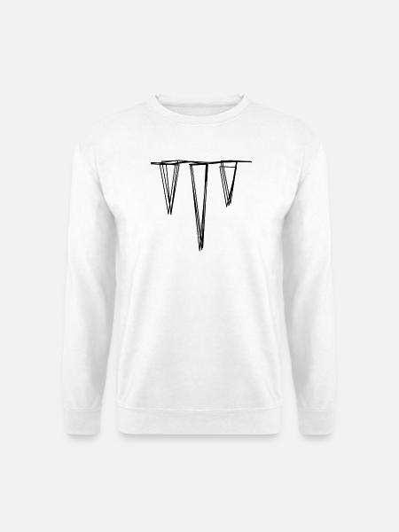 Eiszapfen handgezeichnet - Unisex Pullover - Weiß