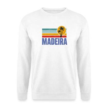 Madeira - Portugal - Insel - Atlantik - Blumen - Unisex Pullover - Weiß - Vorne - Alina (178cm) & Michal (187cm)