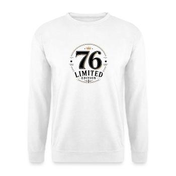 Limitierte Edition Vintage 1976 50th Birthday Man - Unisex Pullover - Weiß - Vorne - Alina (178cm) & Michal (187cm)
