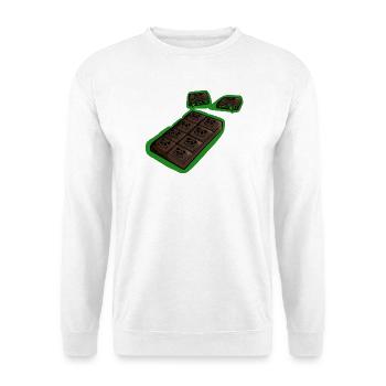 Choco Panda - Unisex Pullover - Weiß - Vorne - Alina (178cm) & Michal (187cm)