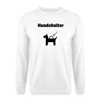 Hundehalter - Unisex Pullover - Weiß - Vorne - Alina (178cm) & Michal (187cm)
