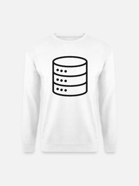 Datenbankserver-Zeilensymbol - Unisex Pullover - Weiß