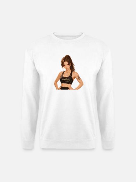 Kikboxing Manga Girl - Unisex Pullover - Weiß