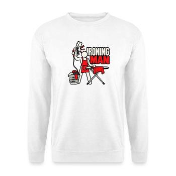 Bügelmann - Unisex Pullover - Weiß - Vorne - Alina (178cm) & Michal (187cm)