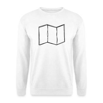 Wanderkarte handgezeichnet - Unisex Pullover - Weiß - Vorne - Alina (178cm) & Michal (187cm)