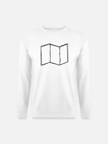 Wanderkarte handgezeichnet - Unisex Pullover - Weiß