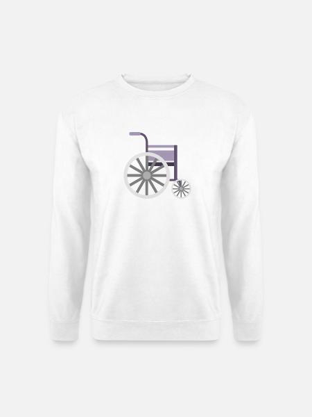 Rollstuhl - Unisex Pullover - Weiß