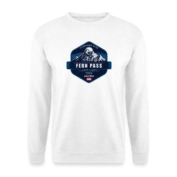 Farnpass Tiroler Alpen Tirol Österreich Motorrad - Unisex Pullover - Weiß - Vorne - Alina (178cm) & Michal (187cm)