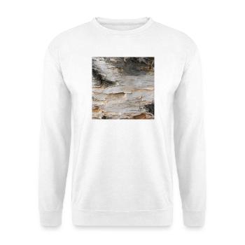 Natürliche Birkenrinde - Unisex Pullover - Weiß - Vorne - Alina (178cm) & Michal (187cm)