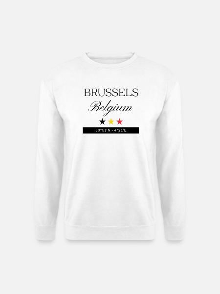Brüssel Belgien Souvenir – Reise minimalistisch - Unisex Pullover - Weiß