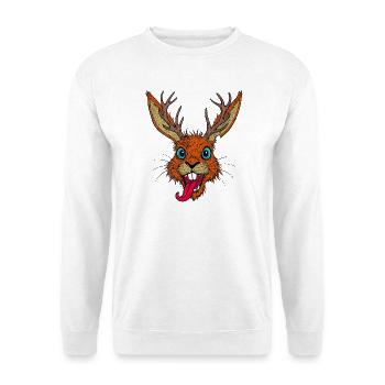 Raurackl - Unisex Pullover - Weiß - Vorne - Alina (178cm) & Michal (187cm)