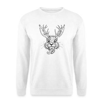 Raurackl - Unisex Pullover - Weiß - Vorne - Alina (178cm) & Michal (187cm)