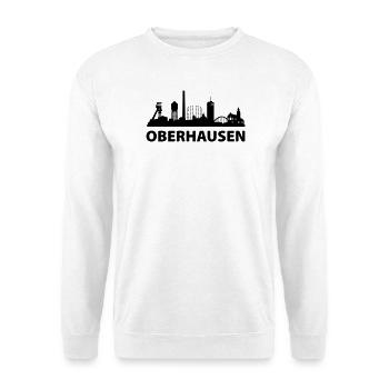 Oberhausen Skyline - Unisex Pullover - Weiß - Vorne - Alina (178cm) & Michal (187cm)