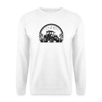 Traktor / Traktor / Traktor - Unisex Pullover - Weiß - Vorne - Alina (178cm) & Michal (187cm)