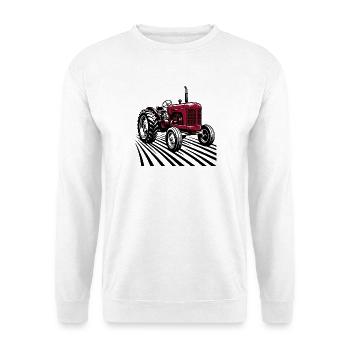 Traktor / Traktor / Traktor - Unisex Pullover - Weiß - Vorne - Alina (178cm) & Michal (187cm)