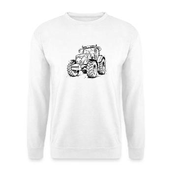 Traktor / Traktor / Traktor - Unisex Pullover - Weiß - Vorne - Alina (178cm) & Michal (187cm)