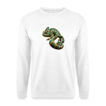Paradox Chamäleon - Unisex Pullover - Weiß - Vorne - Alina (178cm) & Michal (187cm)