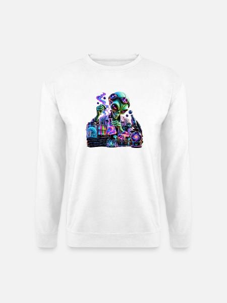 Kosmisches Alien – Außerirdische Chemie - Unisex Pullover - Weiß