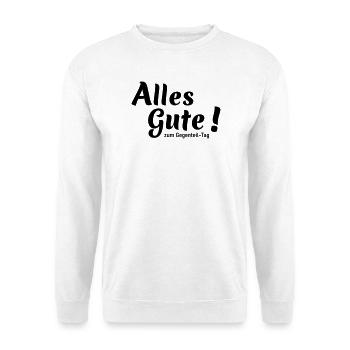 Gegenteil-Tag - Unisex Pullover - Weiß - Vorne - Alina (178cm) & Michal (187cm)