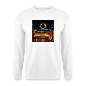 Solar Eclipse Luxor 2027 - Unisex Pullover - Weiß - Vorne - Alina (178cm) & Michal (187cm)